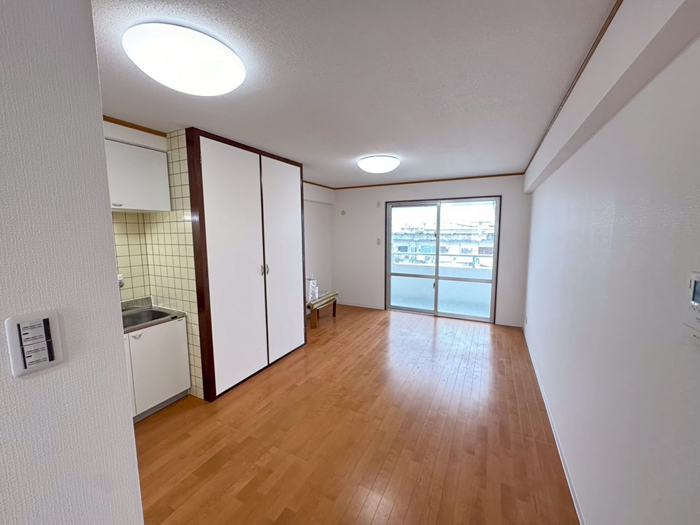 リフォームしたワンルームマンションのキッチン